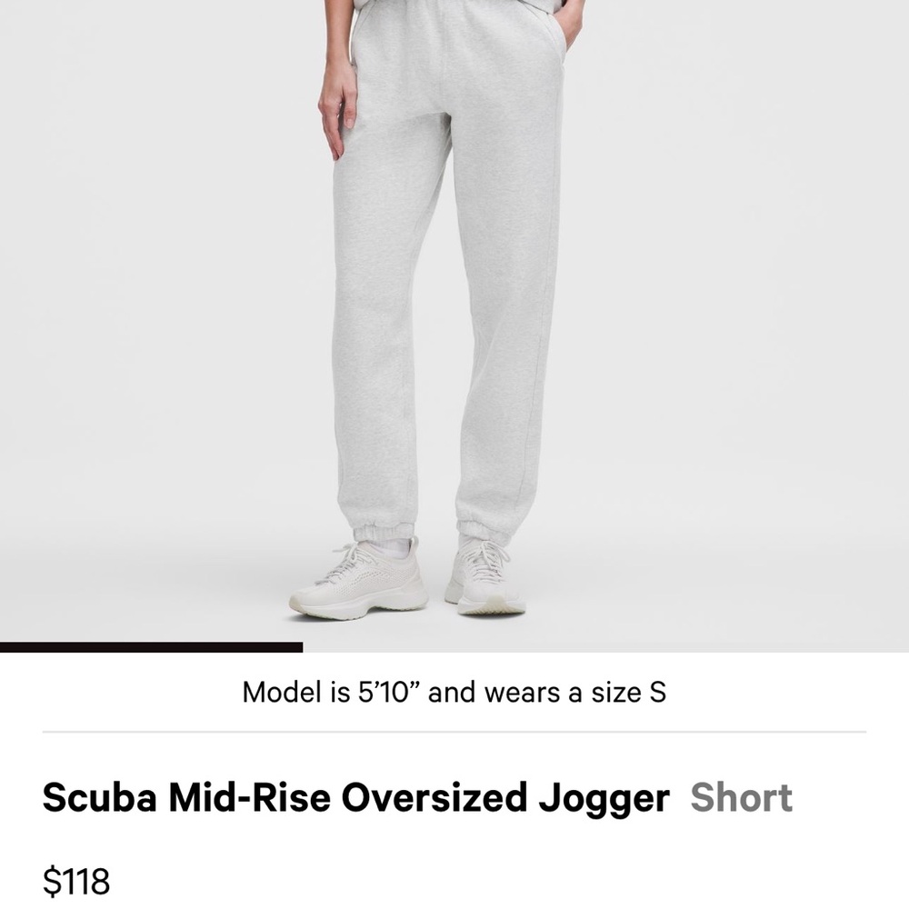 Lululemon - Gray scuba Oversized Jogger Pants